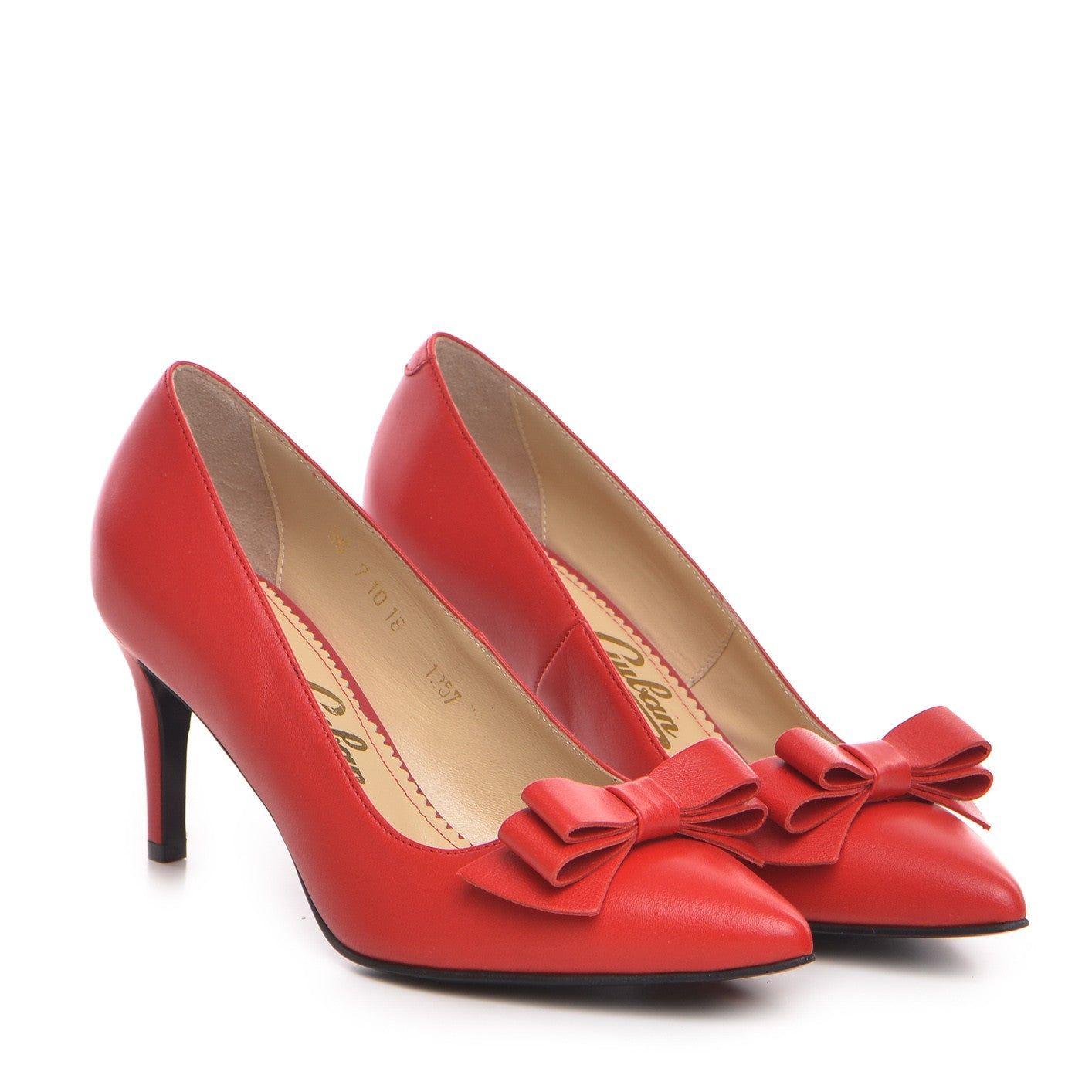 Pantofi dama Guvan model 1257 piele nappa rosu