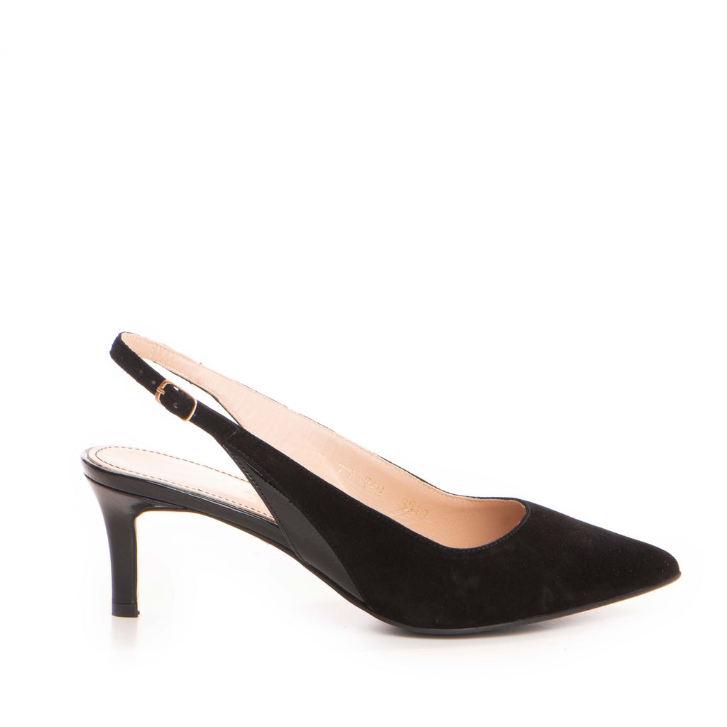 Pantofi dama Guvan model 3540 nappa negru/velur negru