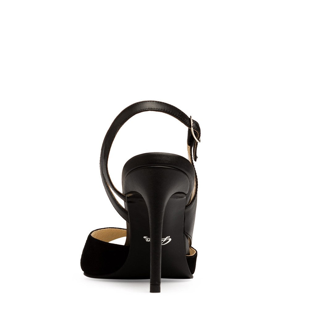 Sandale dama Guvan model 1333 nappa negru/velur negru