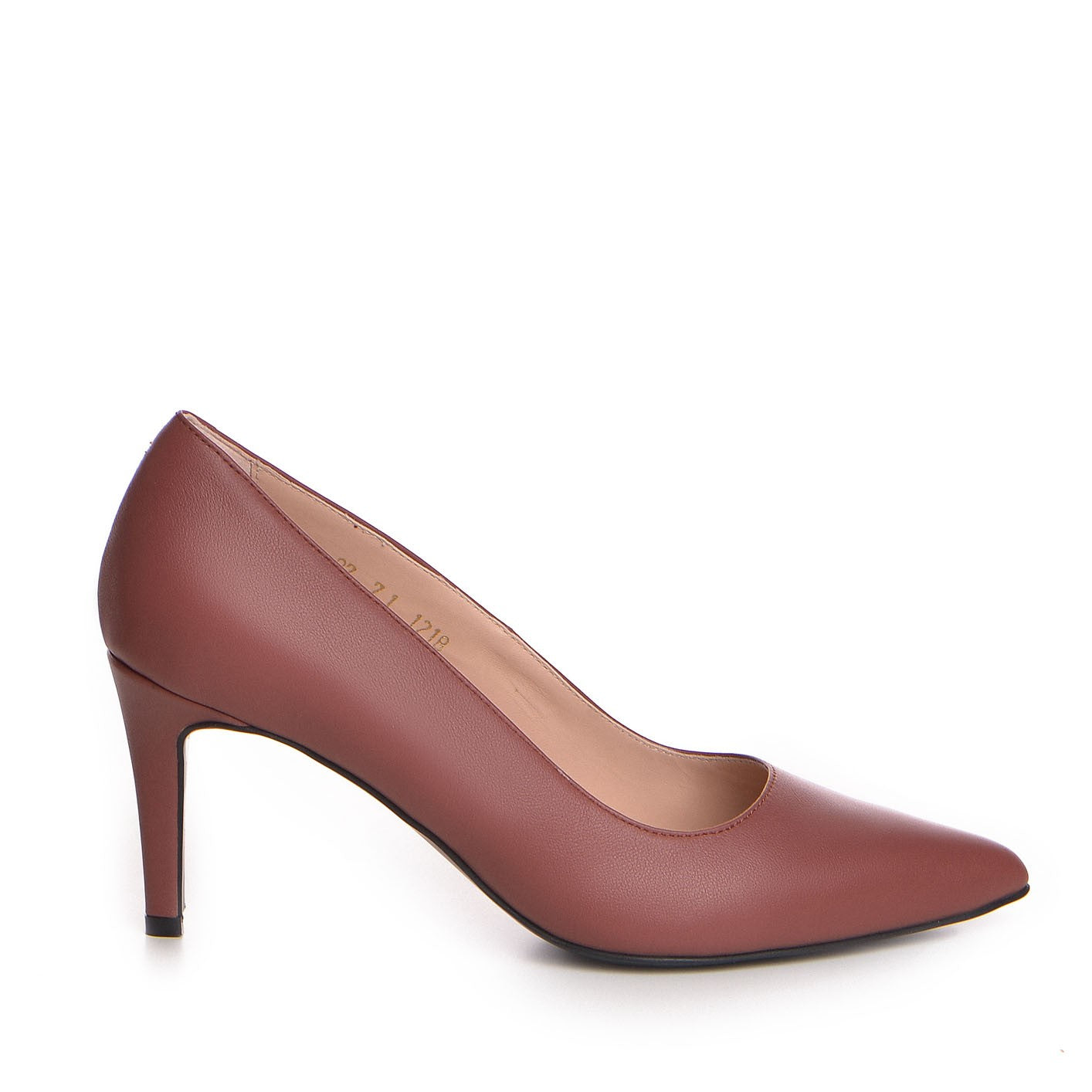 Pantofi dama Guvan model 1218 piele nappa rosewood