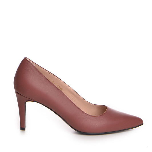 Pantofi dama Guvan model 1218 piele nappa rosewood