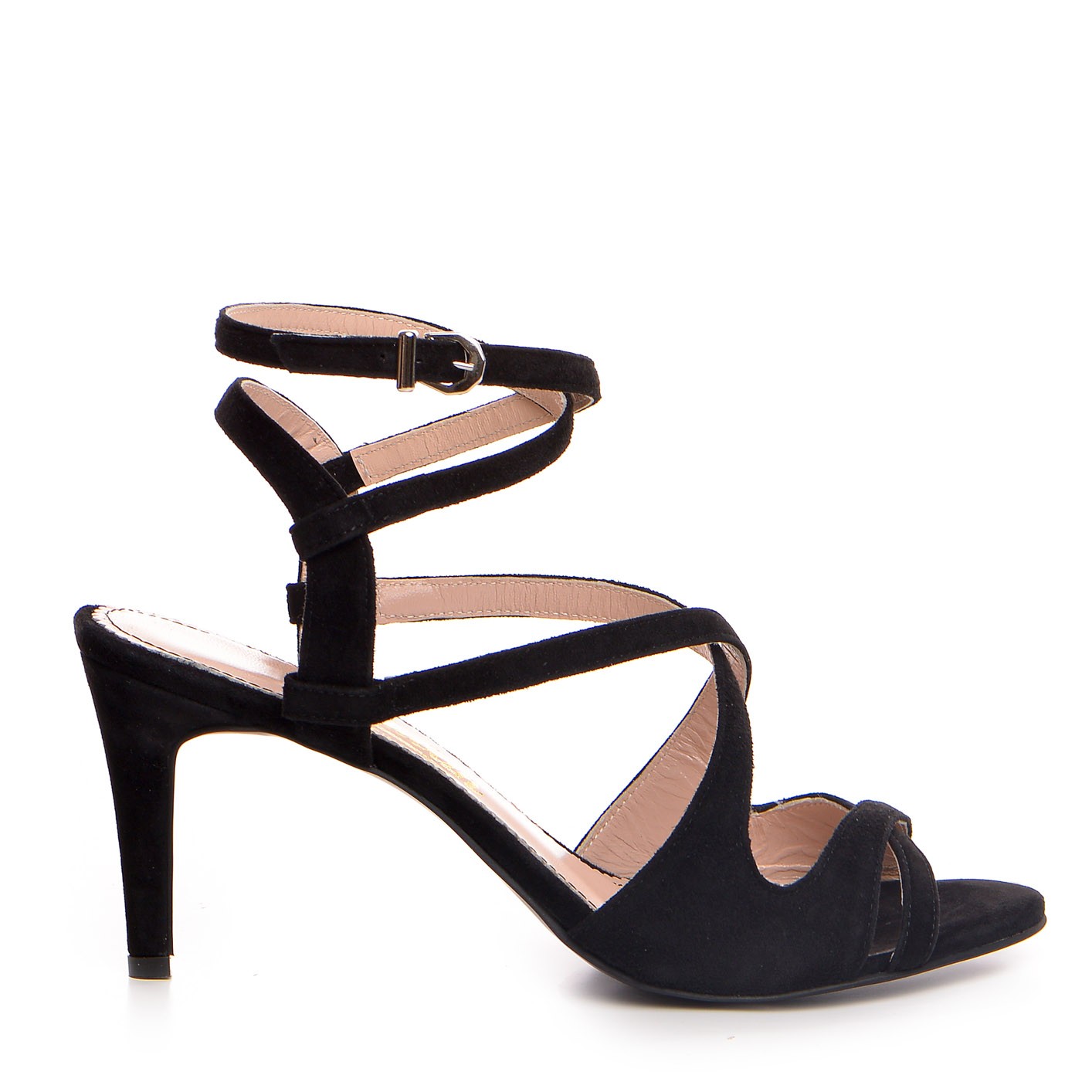 Sandale dama Guvan model 1403 velur negru