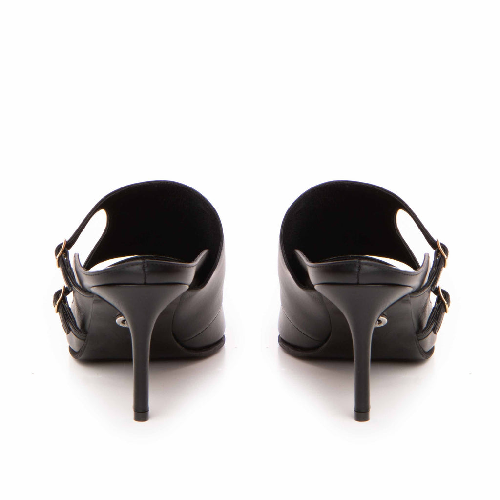 Saboti dama Guvan model 1470 piele nappa negru