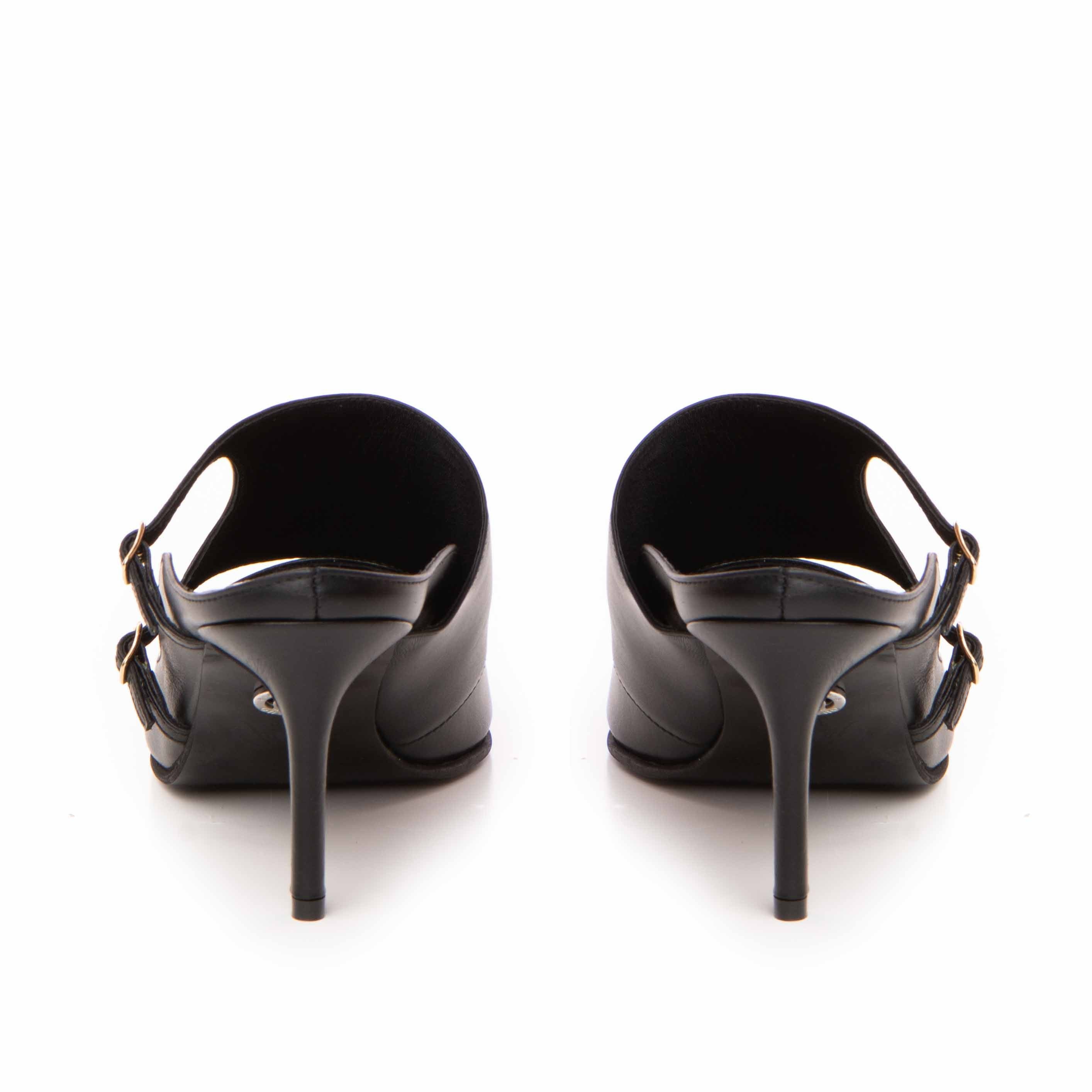 Saboti dama Guvan model 1470 piele nappa negru