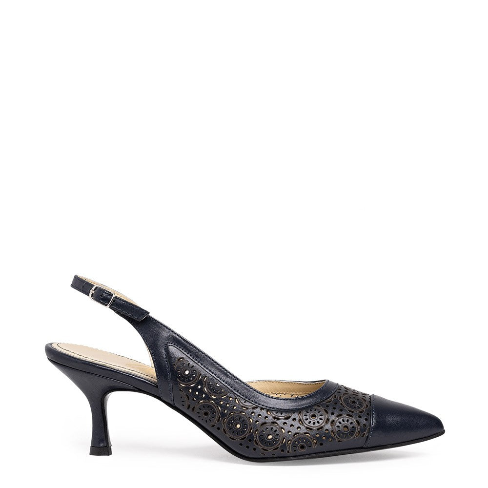 Pantofi dama Guvan model 1480 nappa bleumarin