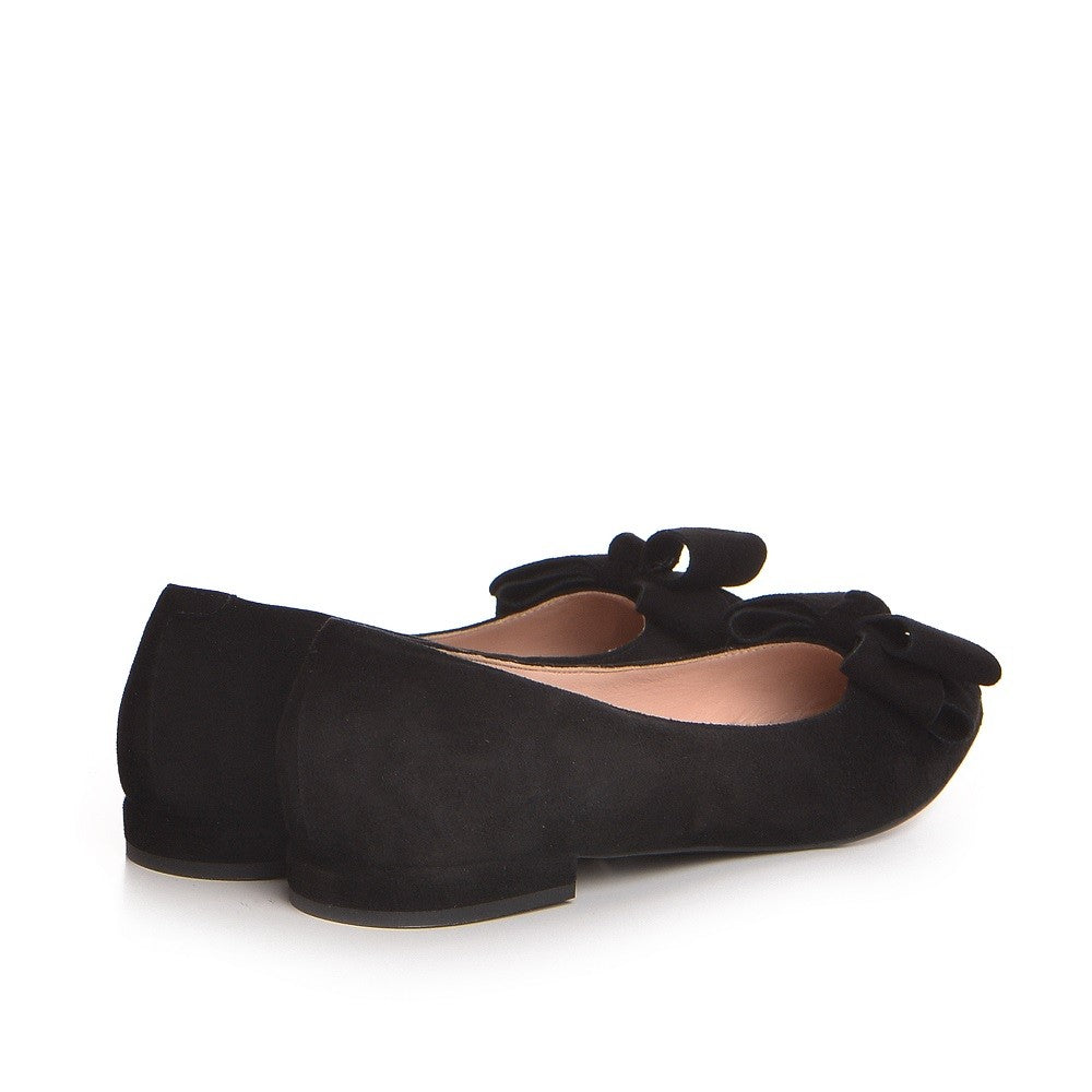 Balerini dama Guvan model 3608 piele velur negru