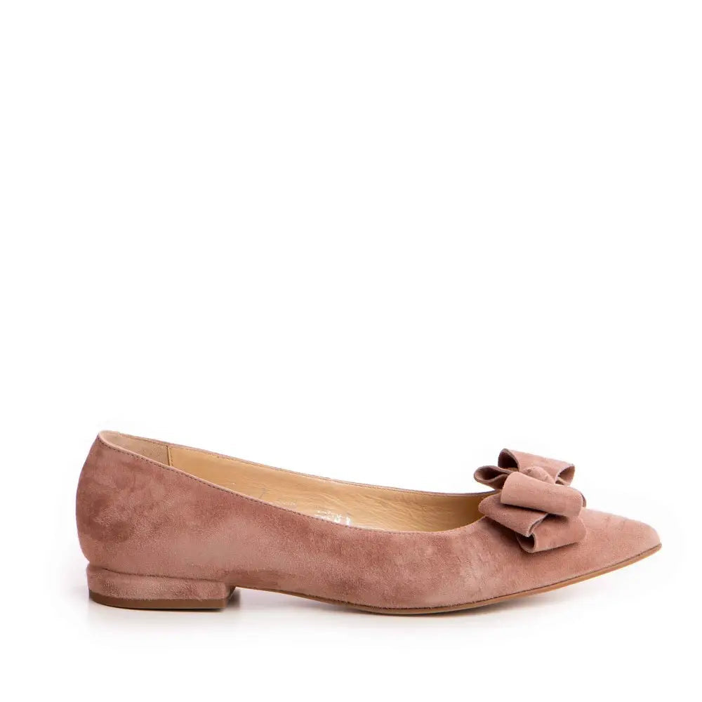 Balerini dama Guvan model 3608 piele velur mocha mouse