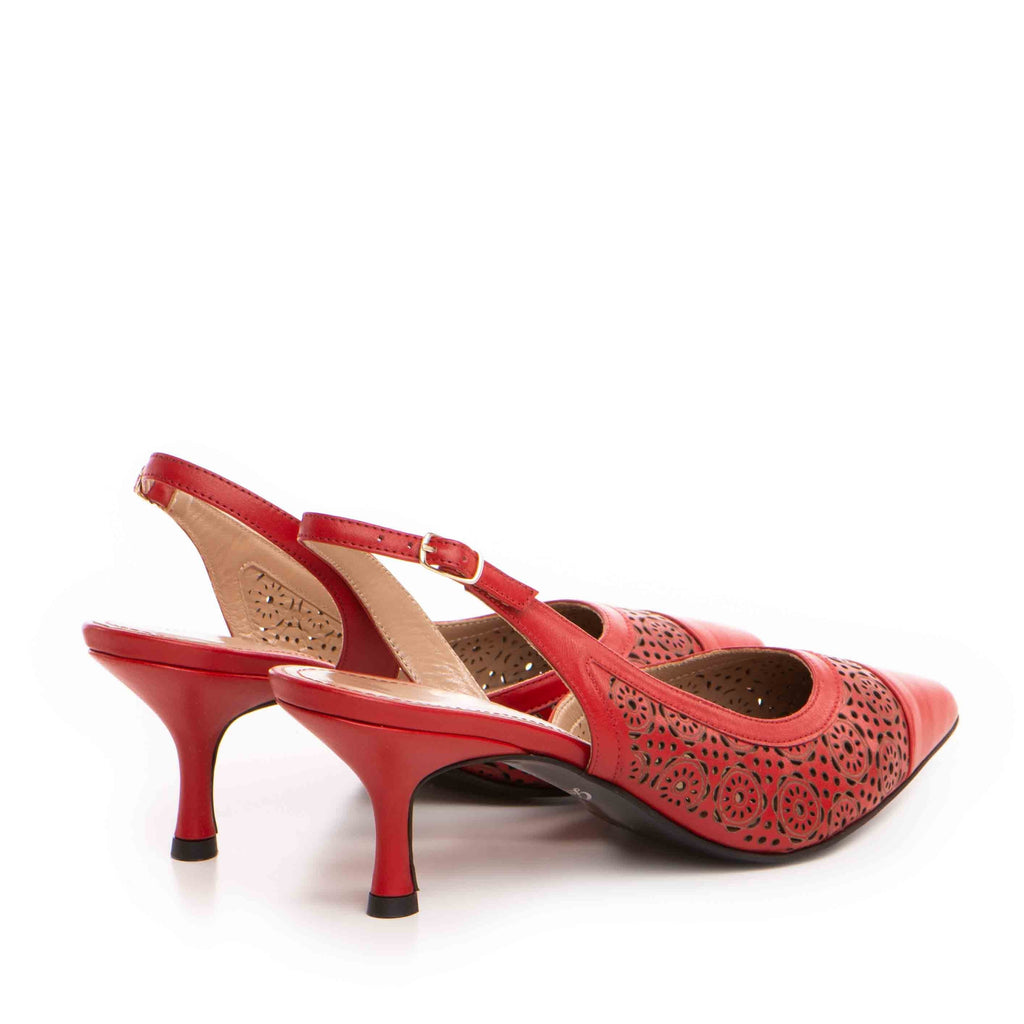 Pantofi dama Guvan model 1480 nappa rosu