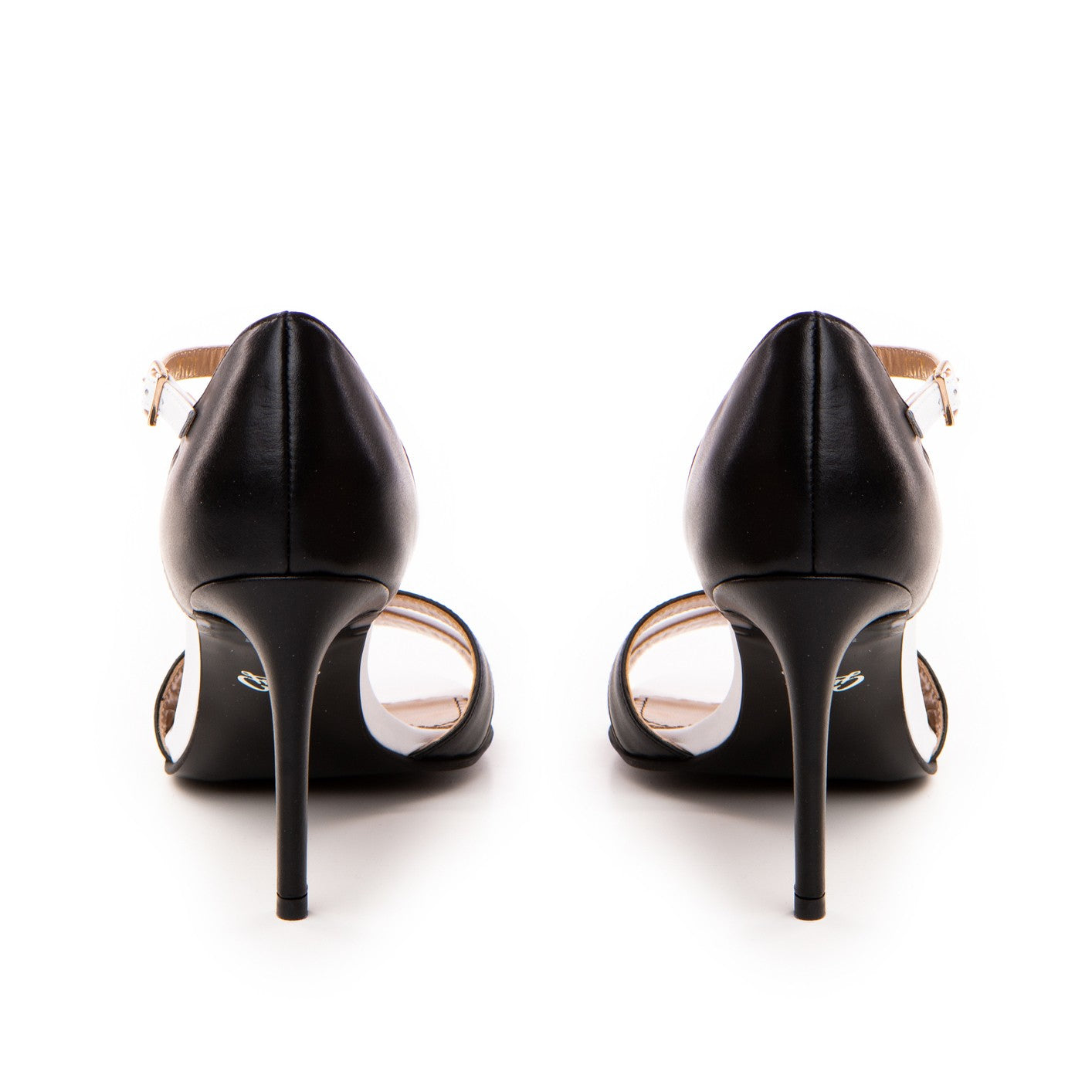 Sandale dama Guvan model 1379 piele nappa negru/nappa alb