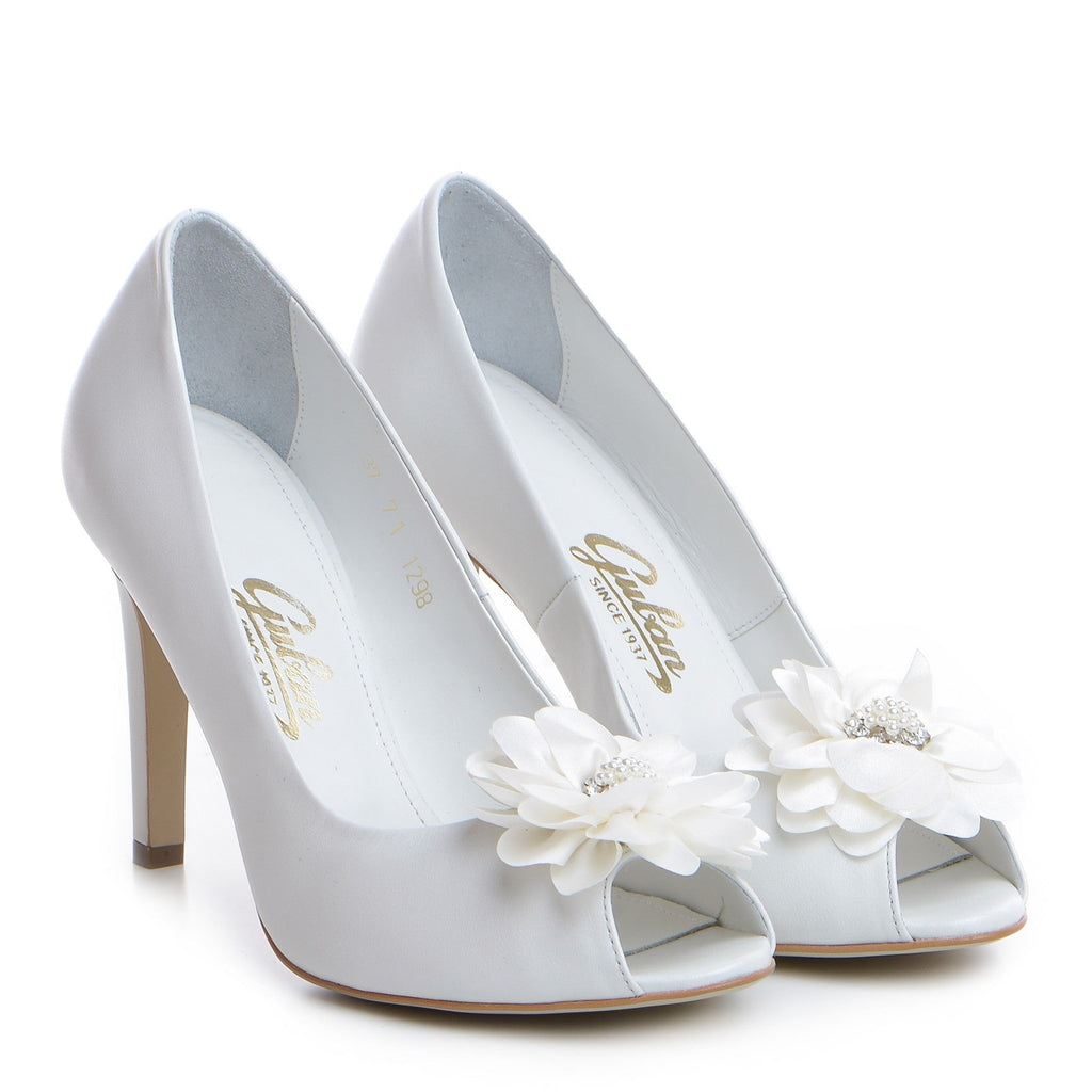 Pantofi mirese Guvan model 1373 nappa alb