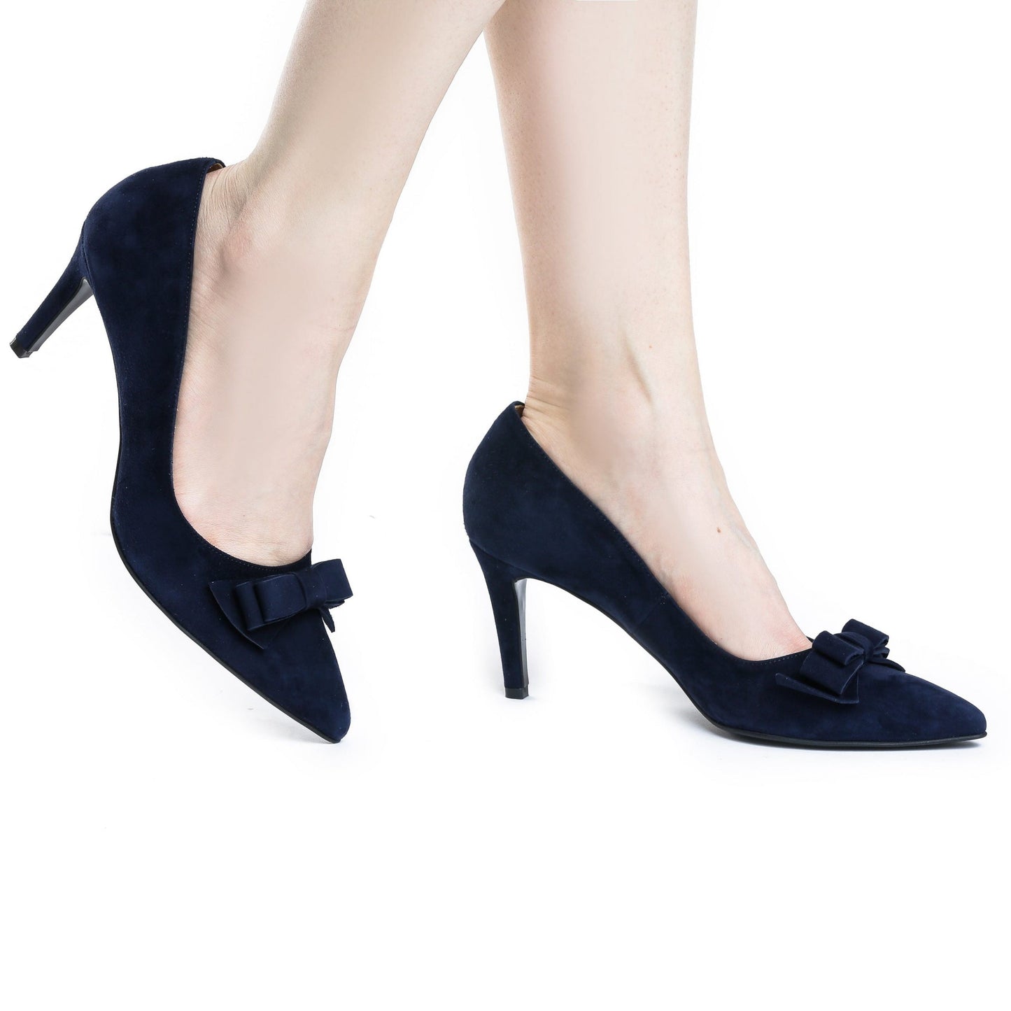 Pantofi dama Guvan model 1257 piele velur bleumarin