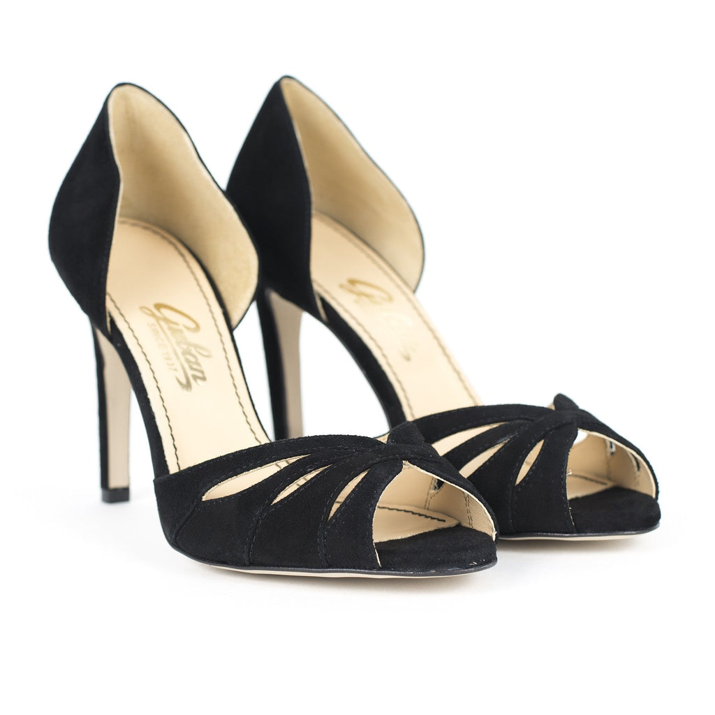 Pantofi dama Guvan model 1586 piele velur negru