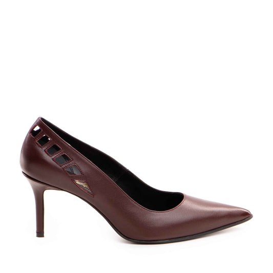 Pantofi dama Guvan model 1523 piele nappa bordo