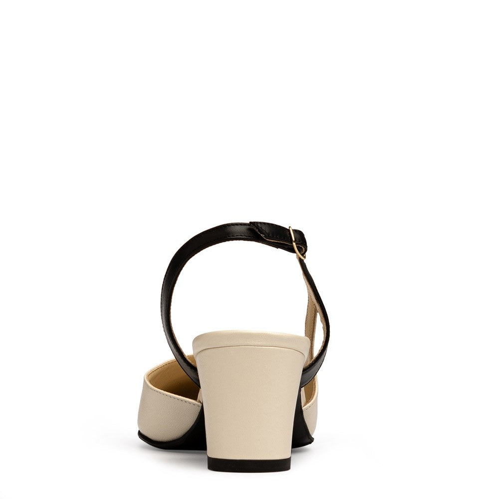 Pantofi dama Guvan model 3639 piele nappa crem/nappa negru