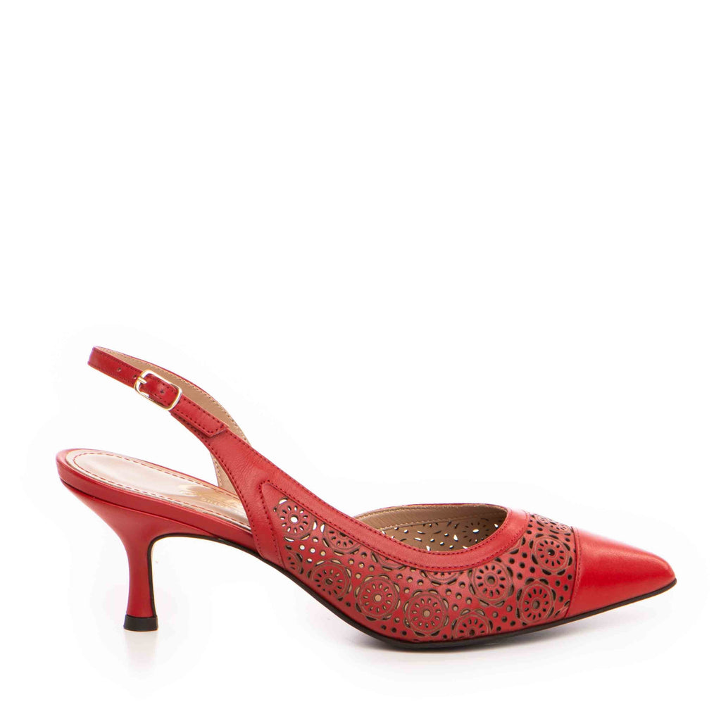 Pantofi dama Guvan model 1480 nappa rosu