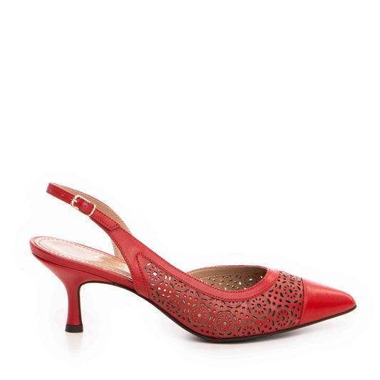 Pantofi dama Guvan model 1480 nappa rosu