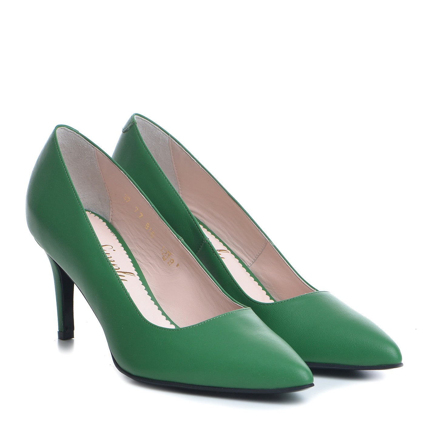 Pantofi dama Guvan model 1218 piele nappa verde trifoi