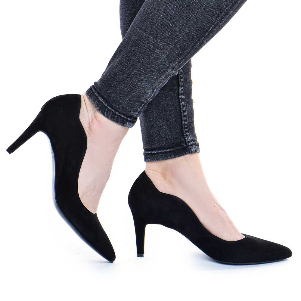 Pantofi dama Guvan model 1343 velur negru