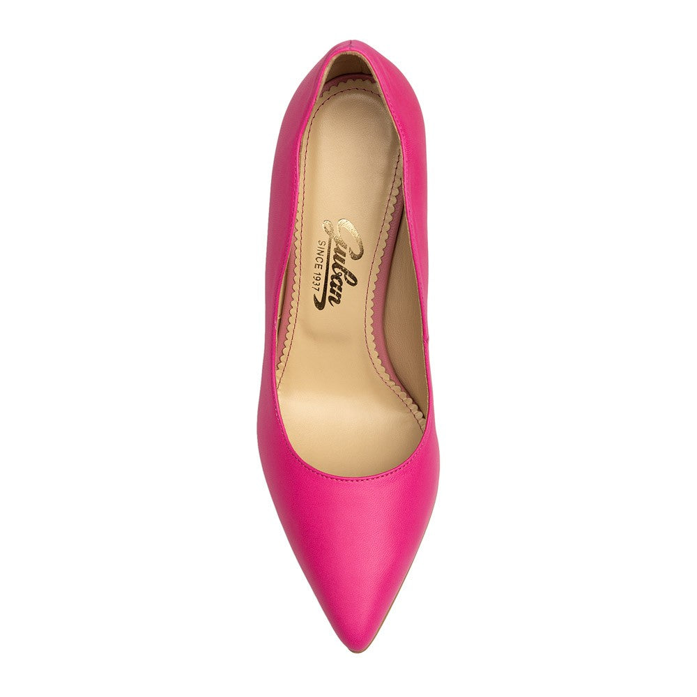 Pantofi dama Guvan model 1345 nappa fuxia