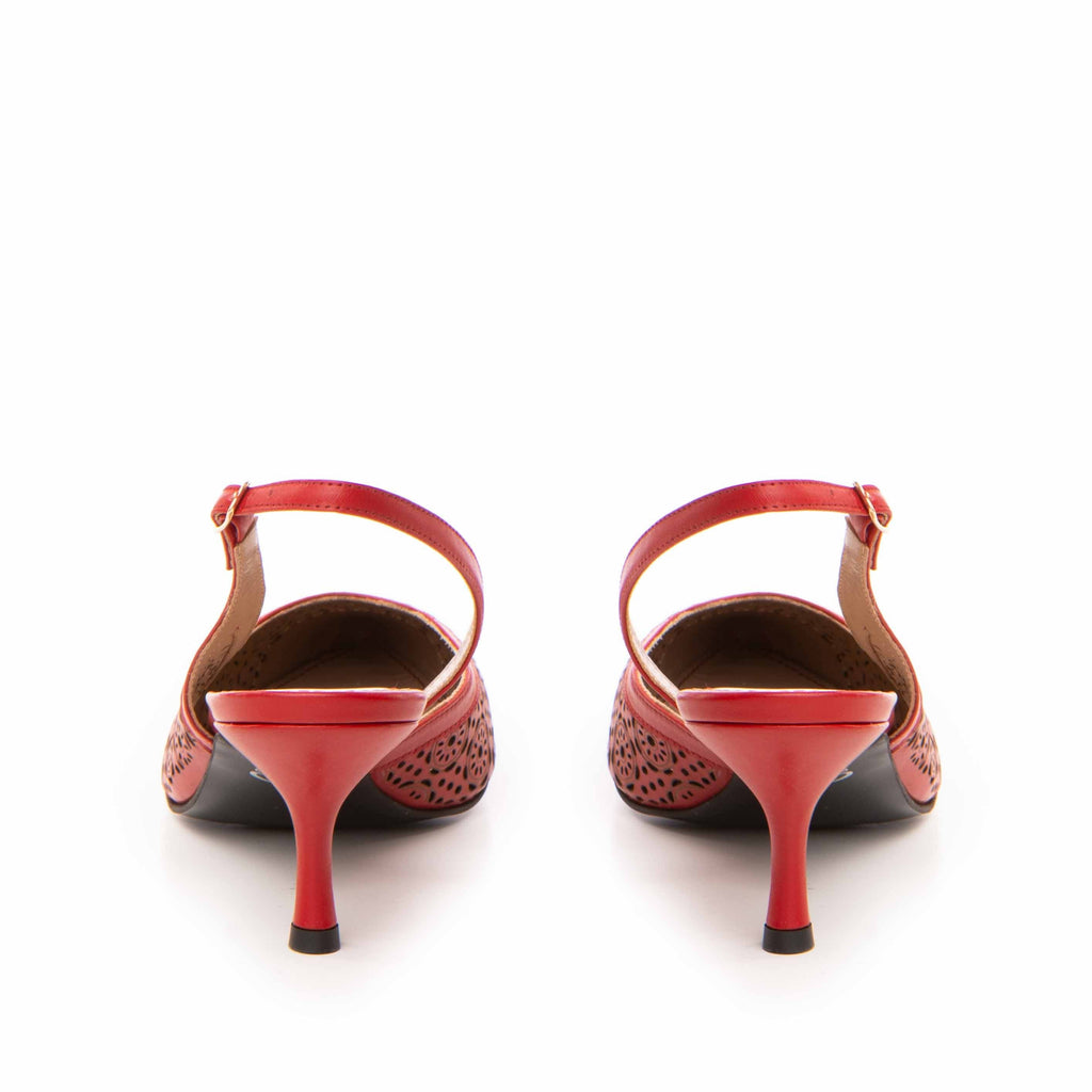Pantofi dama Guvan model 1480 nappa rosu