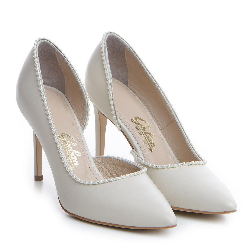 Pantofi mirese Guvan model 1378 nappa crem