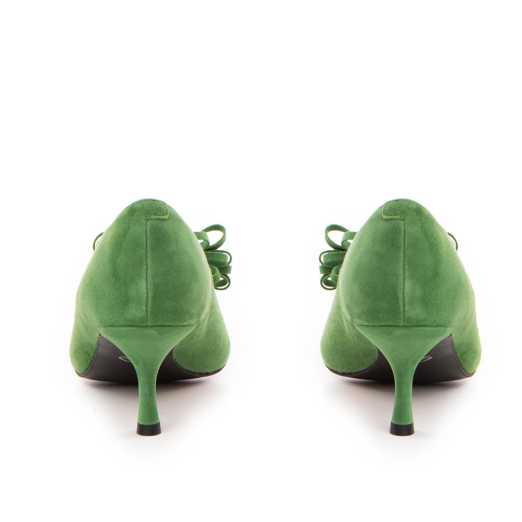Pantofi dama Guvan model 1479 velur verde trifoi