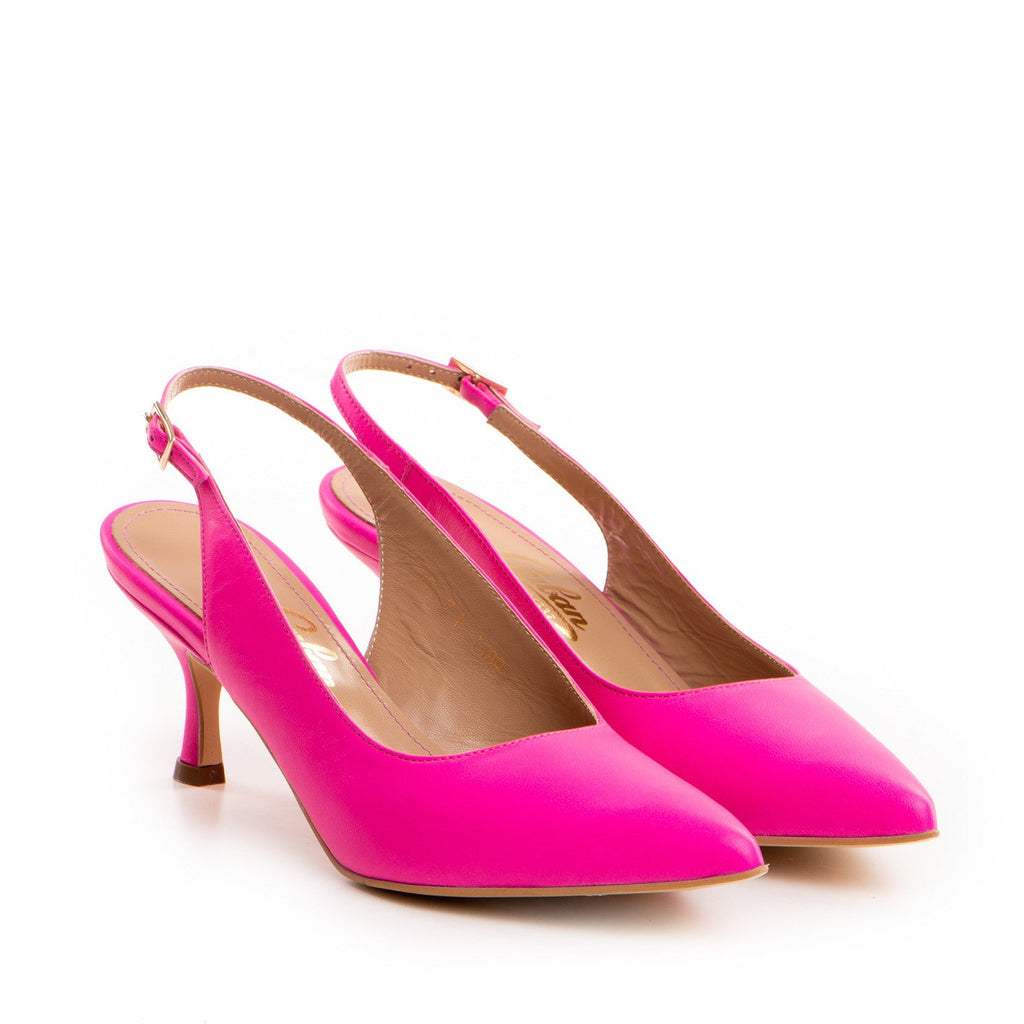 Pantofi dama Guvan model 1489 nappa fuxia