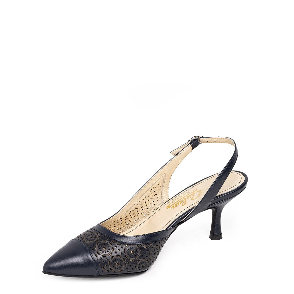 Pantofi dama Guvan model 1480 nappa bleumarin