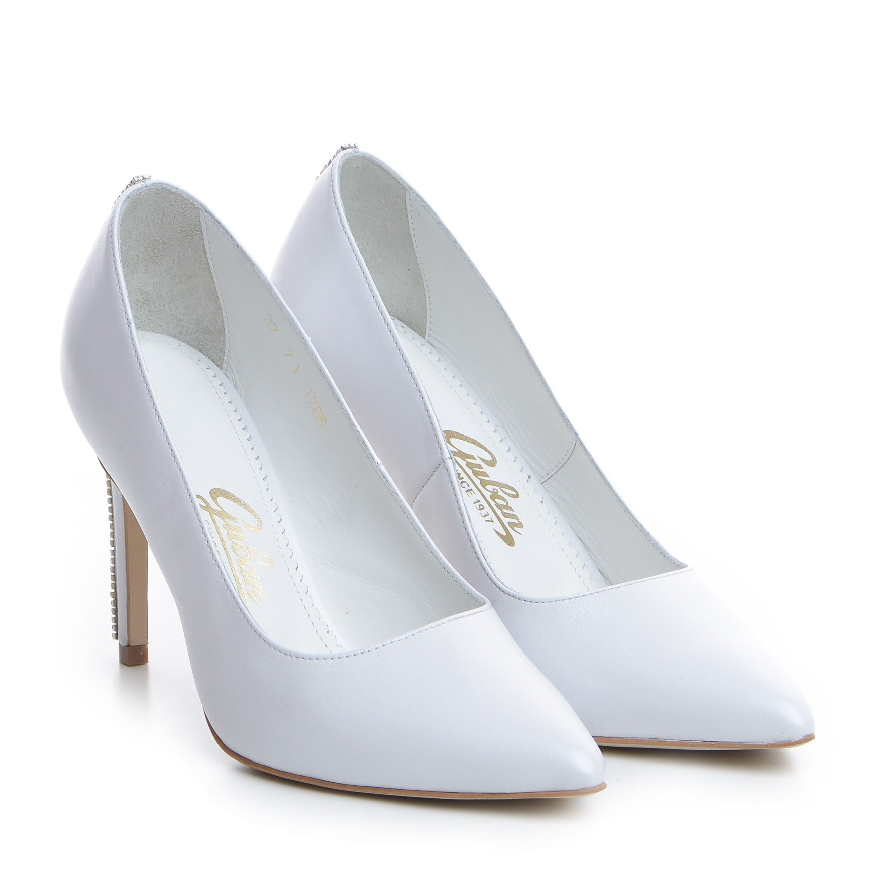 Pantofi mirese Guvan model 1368 nappa alb perlat