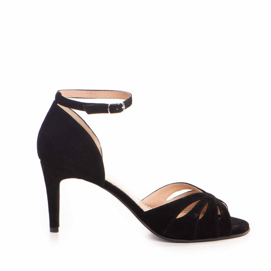 Sandale dama Guvan model 1486 piele velur negru