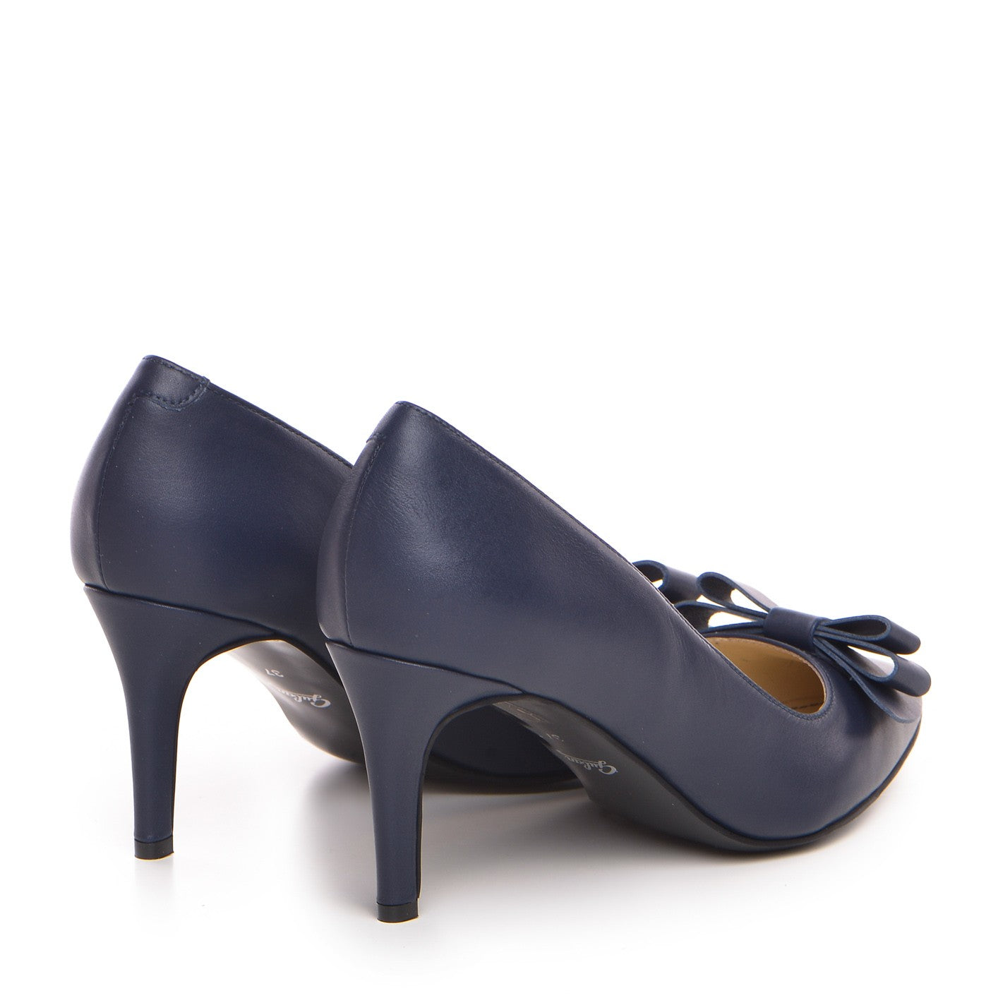 Pantofi dama Guvan model 1257 piele nappa bleumarin