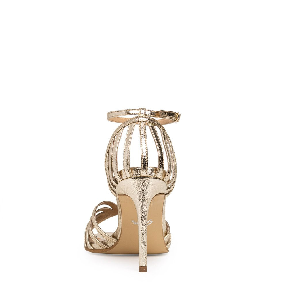 Sandale dama Guvan model 1539 nappa kristal auriu
