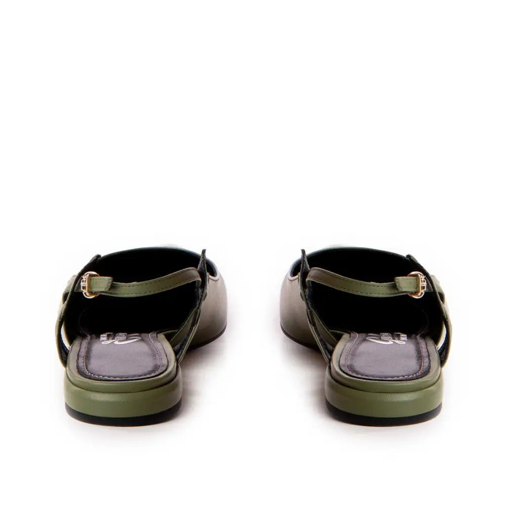 Balerini Guvan model 3666 piele naturala nappa kaki
