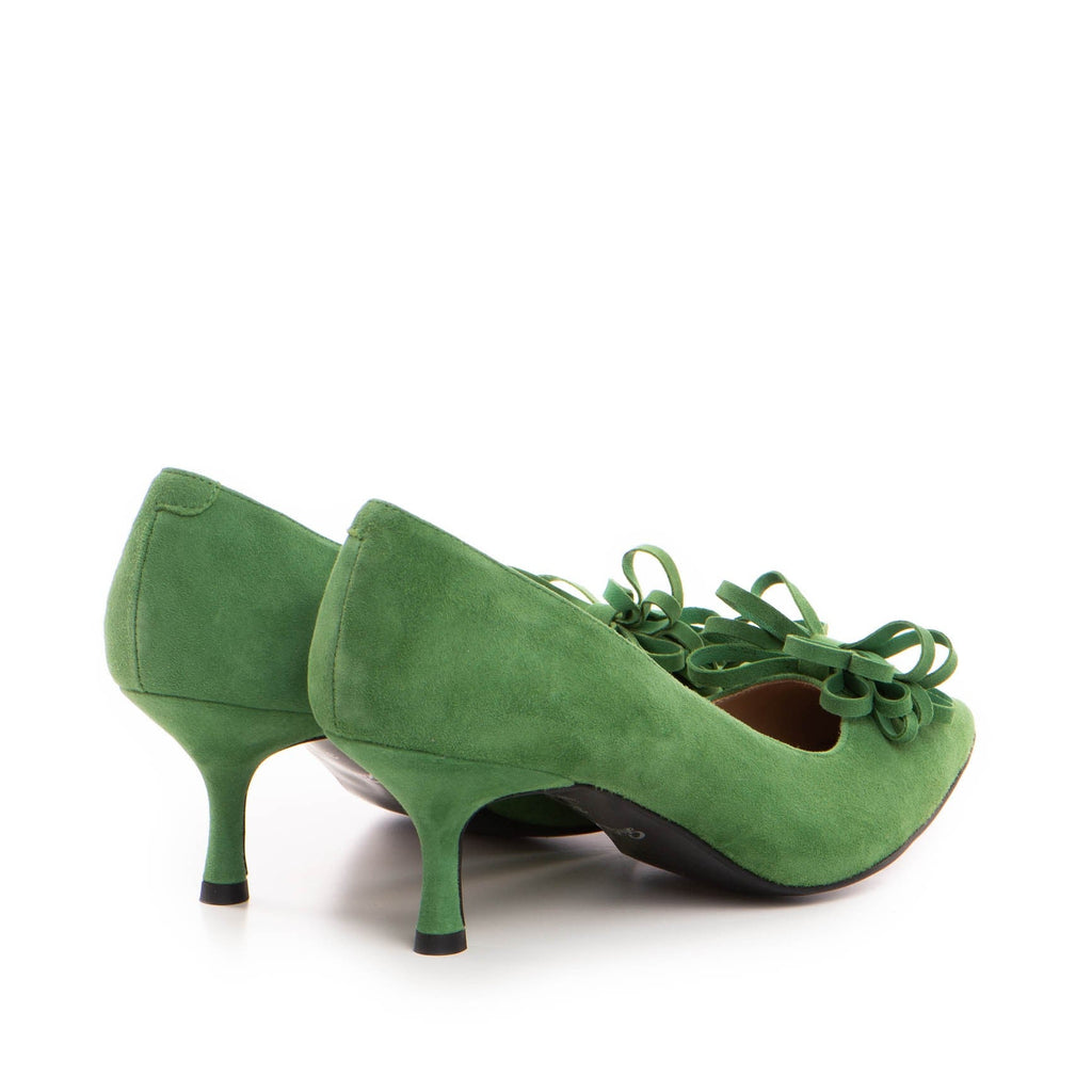 Pantofi dama Guvan model 1479 velur verde trifoi