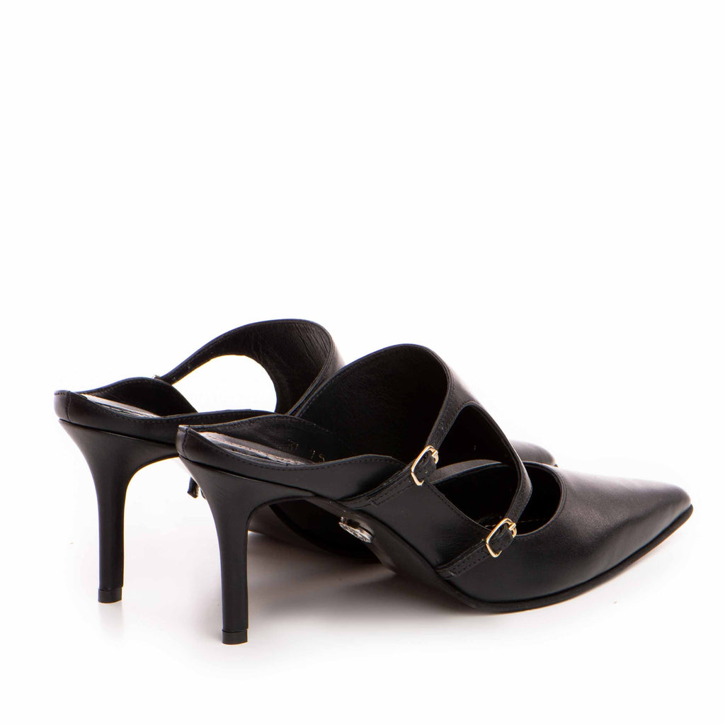 Saboti dama Guvan model 1470 piele nappa negru