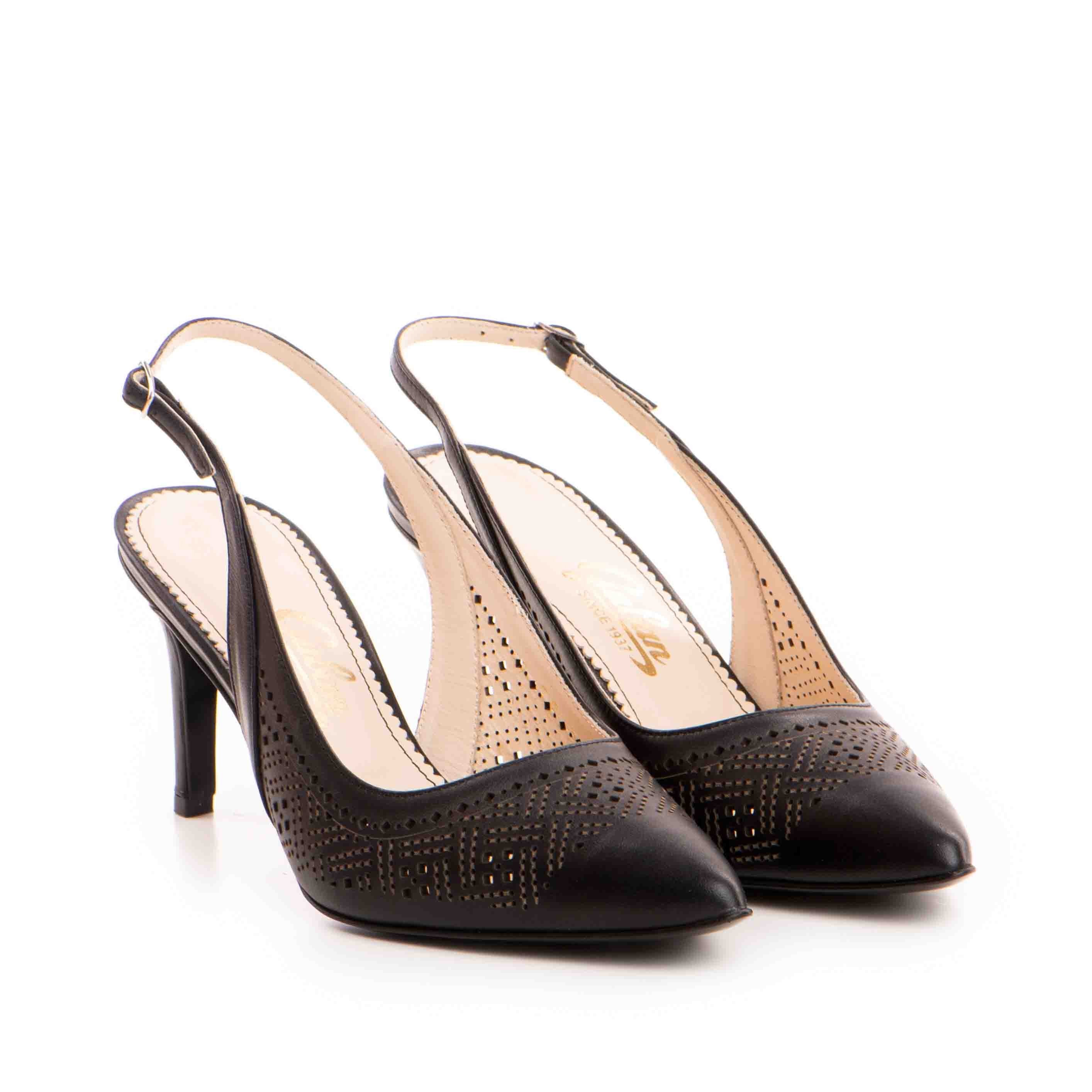 Pantofi dama Guvan model 1461 piele nappa negru