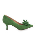 Pantofi dama Guvan model 1479 velur verde trifoi