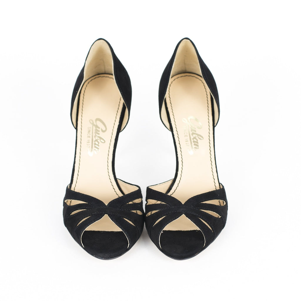 Pantofi dama Guvan model 1586 piele velur negru