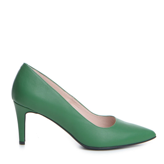 Pantofi dama Guvan model 1218 piele nappa verde trifoi