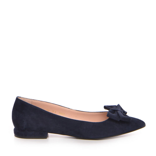 Balerini Guvan model 3609 piele naturala velur bleumarin
