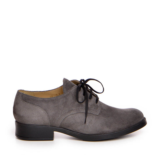 Pantofi de dama Guvan Oxford model 3566 velur gri