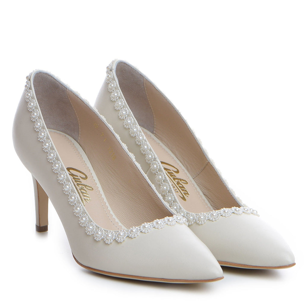 Pantofi mirese Guvan model 1377 nappa crem