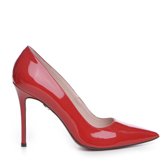 Pantofi dama Guvan model 1256 piele lac rosu