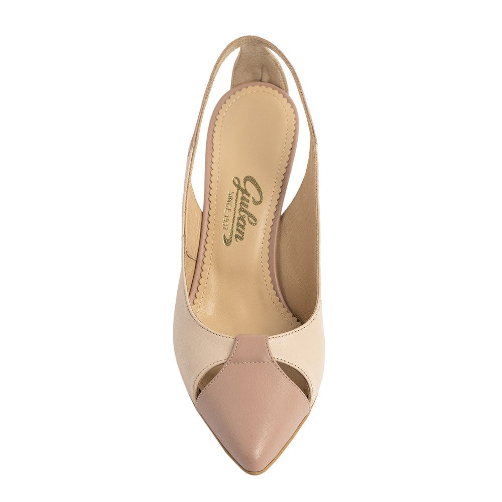 Pantofi dama Guvan model 1503 piele nappa roz pudra-nappa roz nude