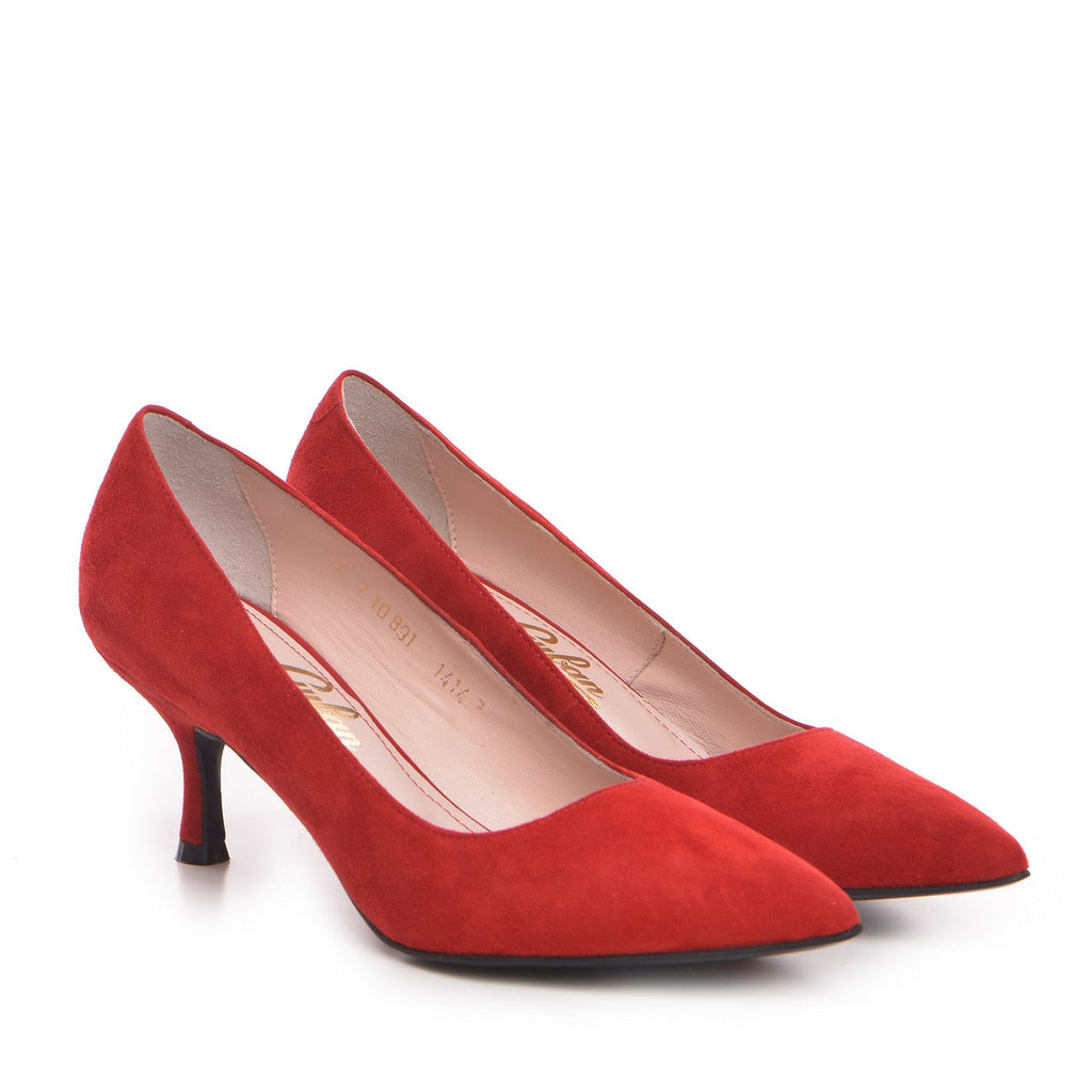Pantofi dama Guvan model 1414 velur rosu