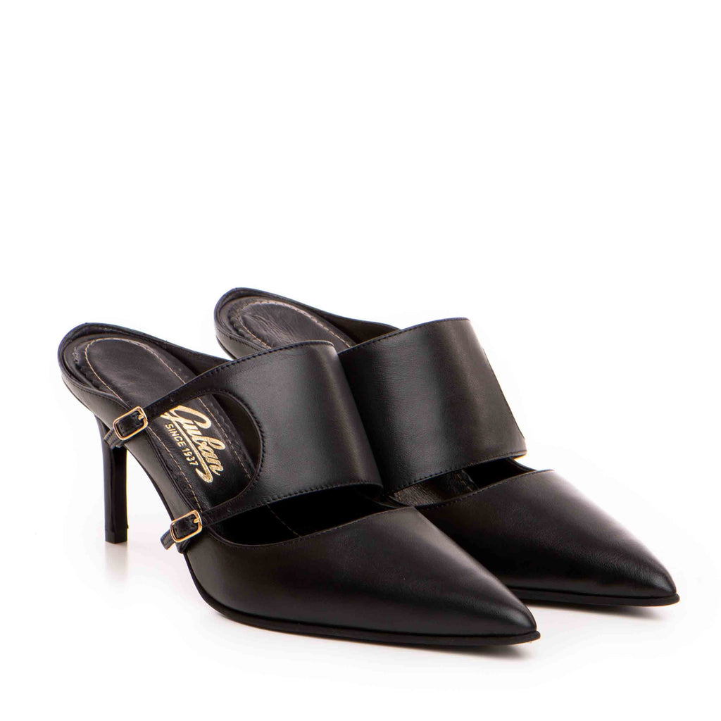 Saboti dama Guvan model 1470 piele nappa negru