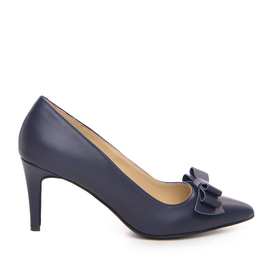 Pantofi dama Guvan model 1257 piele nappa bleumarin