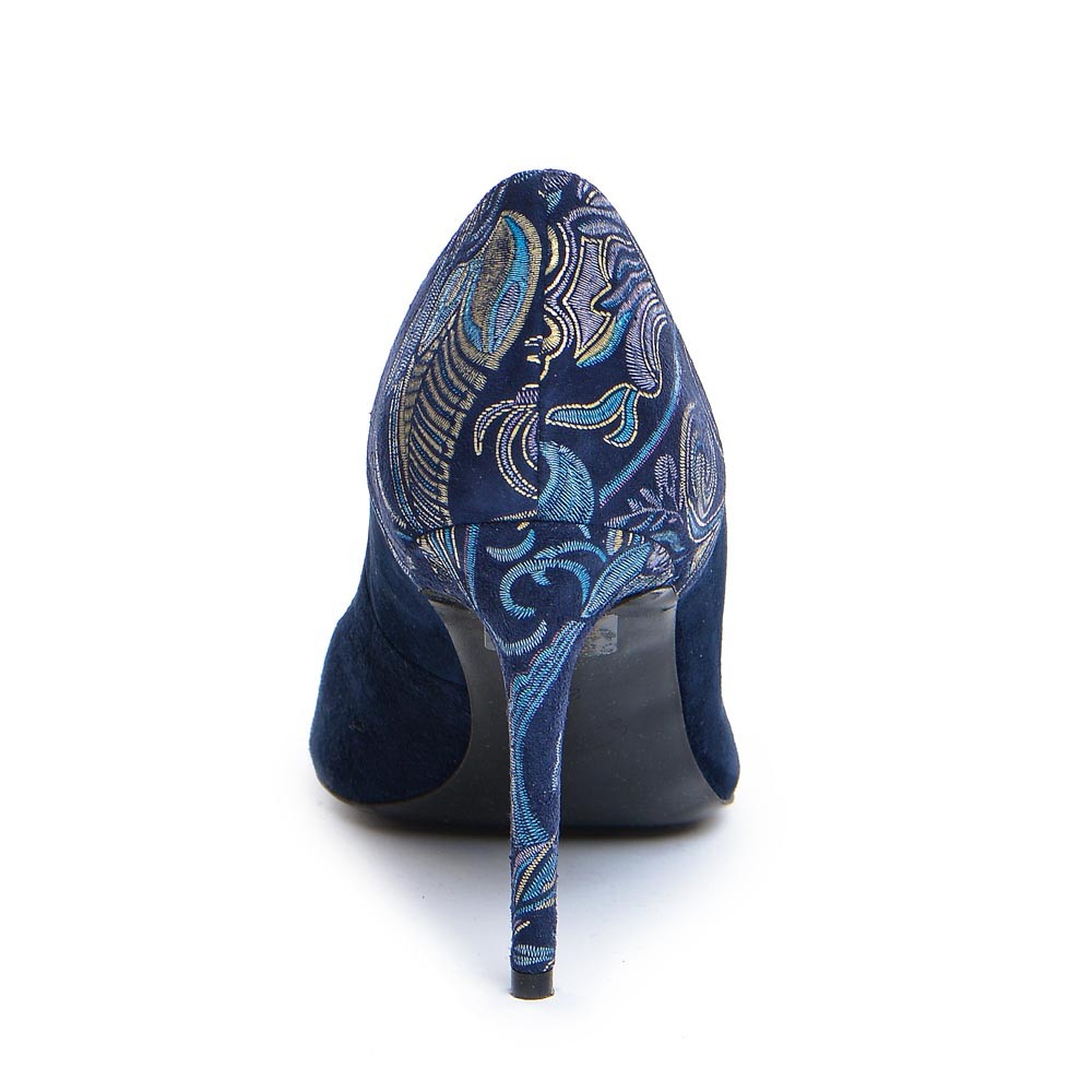 Pantofi dama Guvan model 1346 velur bleumarin/velur SAL 4