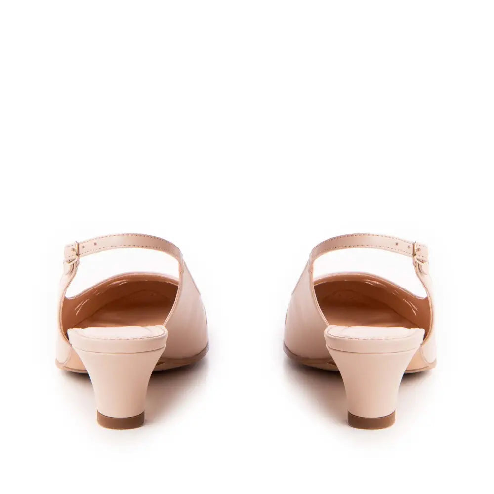 Pantofi decupati dama Guvan model 3657 nappa roz-nude