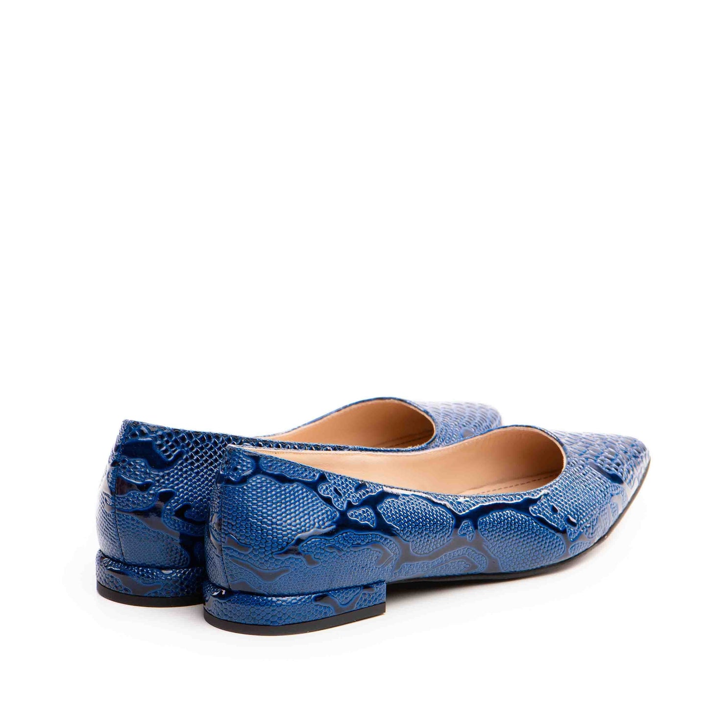 Balerini Guvan model 3628 piele animal print albastru